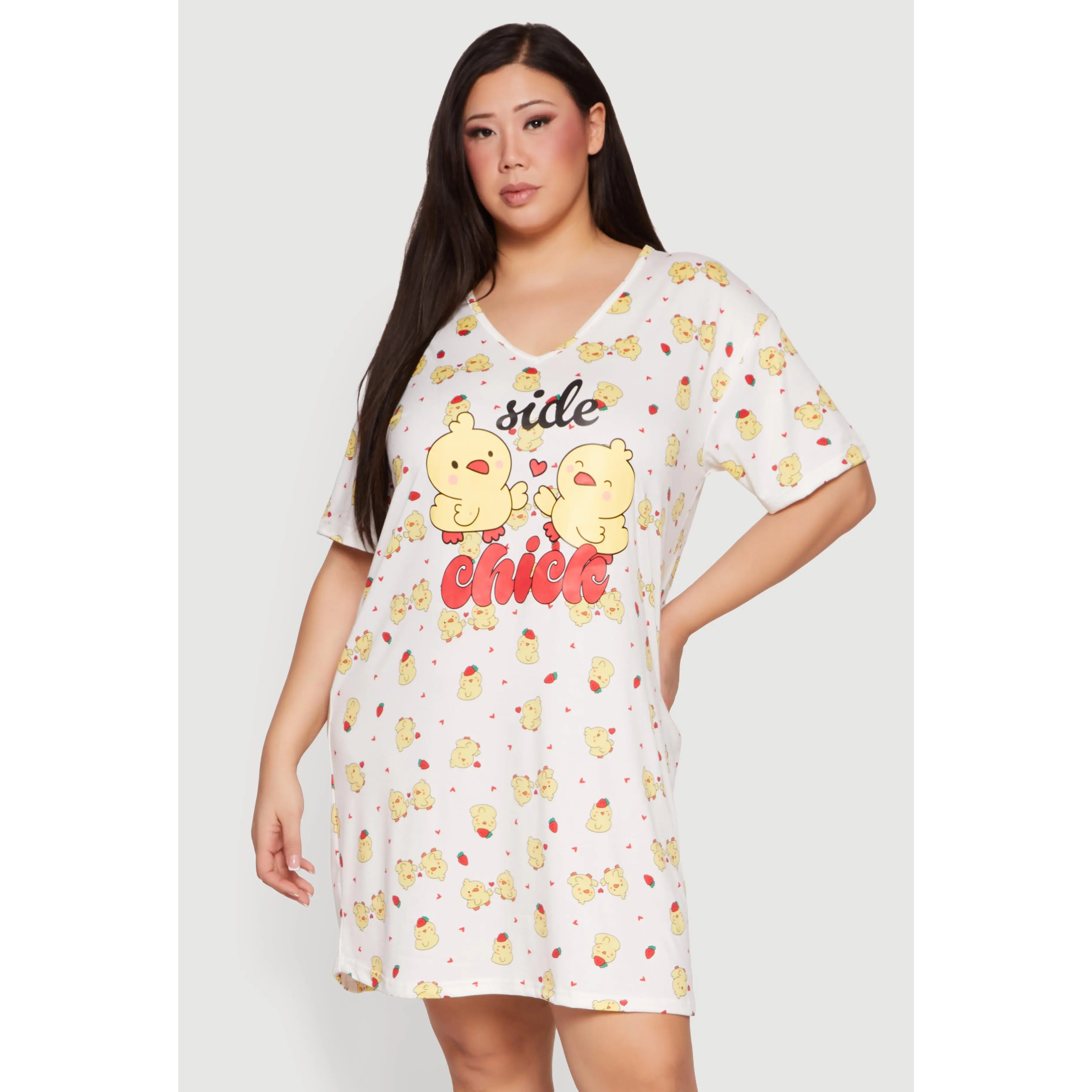 Plus Size Side Chick Graphic Sleepshirt