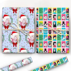 Studio Ghibli Christmas Wrapping Paper, Howl’s Moving Castle Gift Wrap, Holiday Birthday Wrapping for Anime Lovers, Fans, Family & Friends