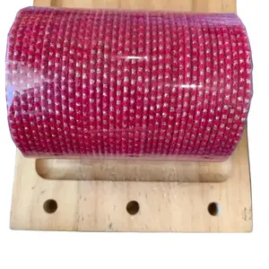 Women's Plain Velvet Indian Bangles Fashion Accessory Thin Metal Coated Velvety Fabric Shimmer 24 Count Special Gift KC Jewelry Stackable Rhinestone Bracelet Resin Band