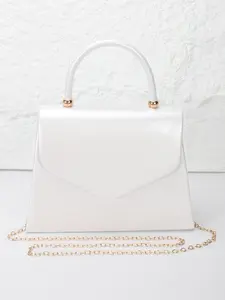 Elegant White Women's Evening Bag, Fashionable Versatile Purse, Fashionable High-gloss Pu Handbag, Stylish Clutch Bag, Comes with A Shoulder Chain for Single-shoulder Or Crossbody Use, Ideal for Weddings, Parties, Galas, Holiday Gifts, Handbag Sling Bag