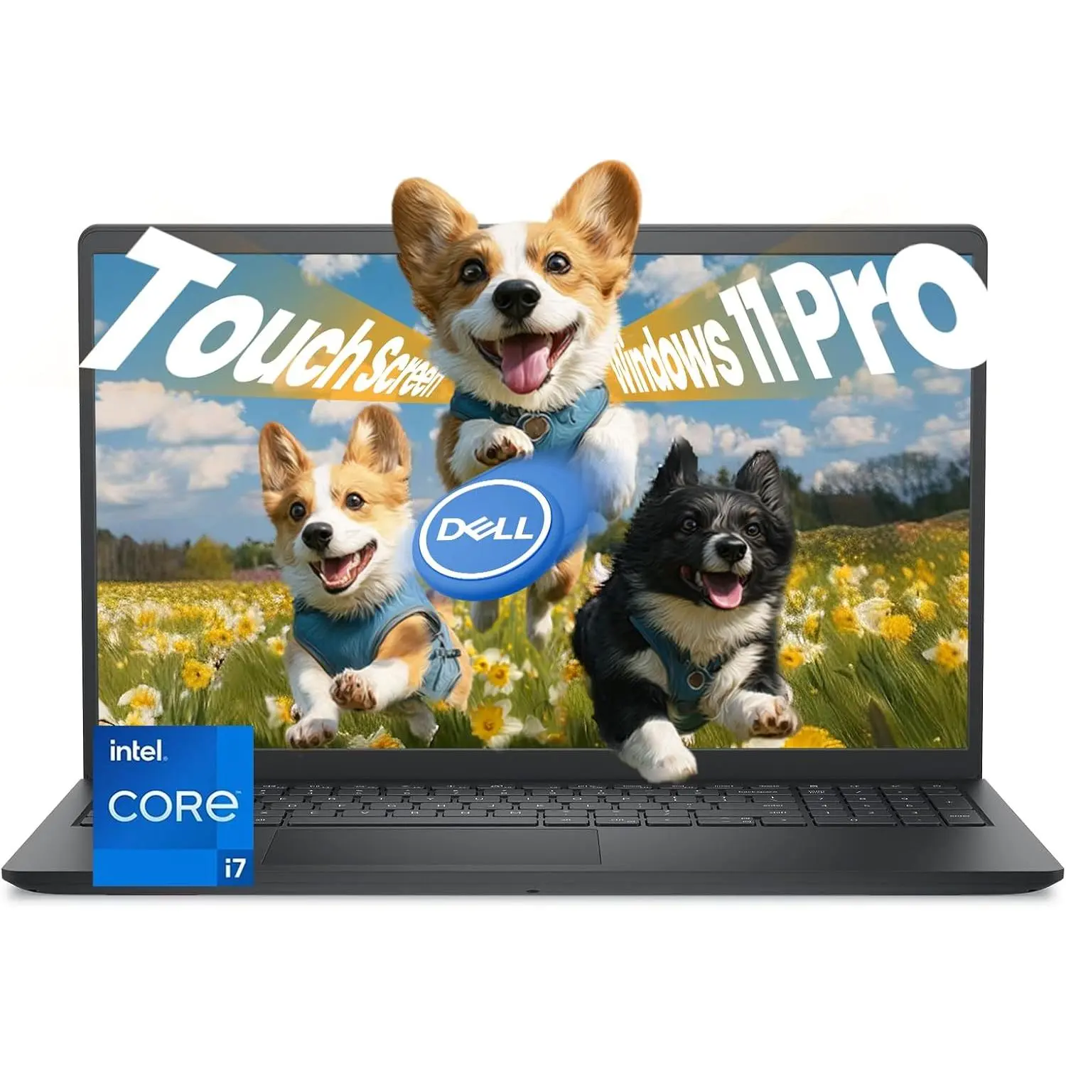 Dell 15 Touchscreen Laptop DC15250 Intel Core i7-1355U 16GB DDR5, 512GB SSD | 15.6" FHD 220 Nits Anti-Glare Windows 11 Pro Copilot AI Laptop for Business & Study WiFi 6 Webcam SD Card Reader Fast Charge