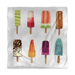 Begin Home Decor 3817-SWCQ-GA115 Gastronomy Orange Queen Size Duvet Cover - Iced Lollipop Design