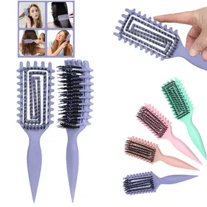 1PC Curly Hair Brush Styling Curl Defining Brush for Women Edge Define Lift Curling Brush for Curly Hair Effortlessly Defined Curls and Reduces Frizz