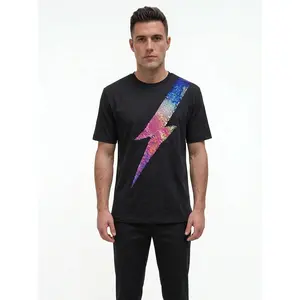 Any Old Iron Mens Oil Slick Lightning T