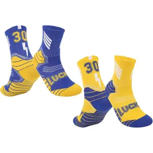 Lucky Number Youth Boys Basketball Socks Athletic Running Socks Basketball Team  Star Socks for Youth Boys