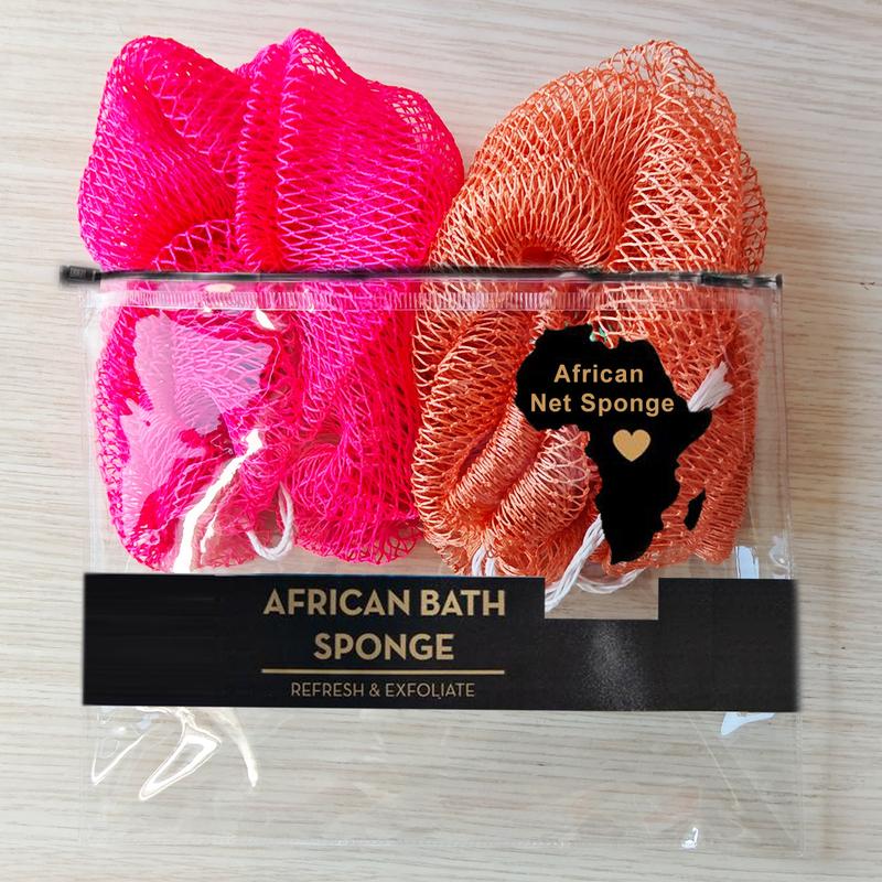 2 PCS Authentic African Exfoliating Net Bath Sponge