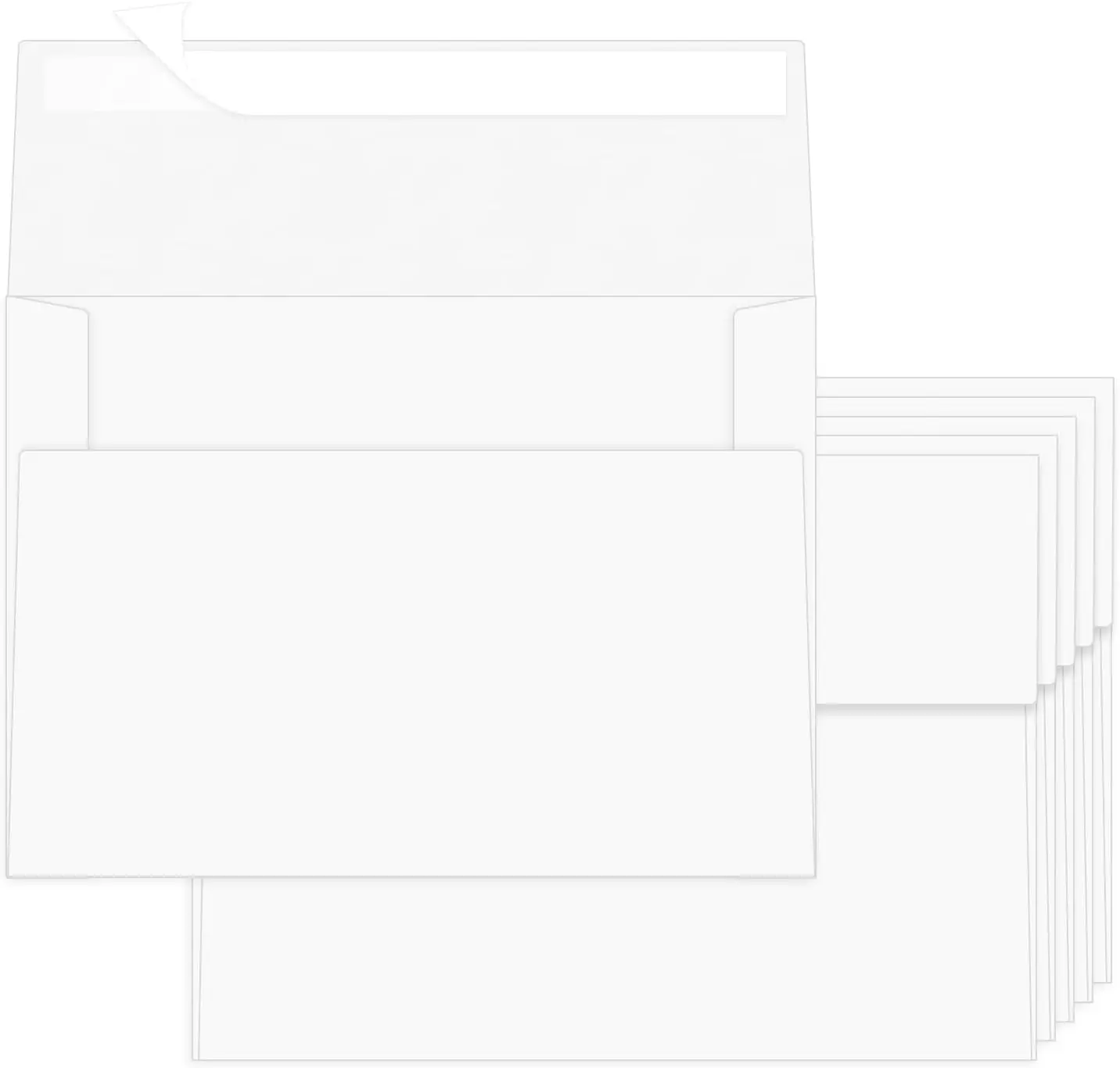 100 Pack A2 Envelopes White 4.375X5.75 Invitation Envelopes Self Seal for Wedding Birthday Party Baby Shower Thank You Notes, Greeting Cards (White) Ouzoustate
