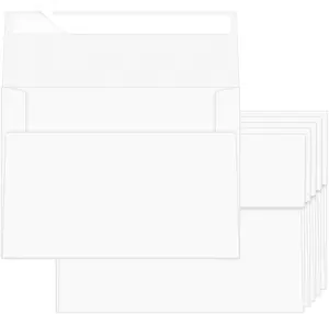 100 Pack A2 Envelopes White 4.375X5.75 Invitation Envelopes Self Seal for Wedding Birthday Party Baby Shower Thank You Notes, Greeting Cards (White) Ouzoustate
