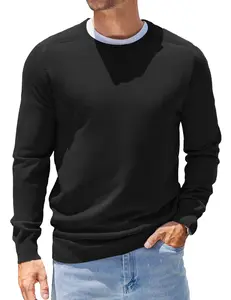 COOFANDY Mens Sweater Crewneck Pullover Long Sleeve Lightweight Sweater Plain Knit Silm Fit