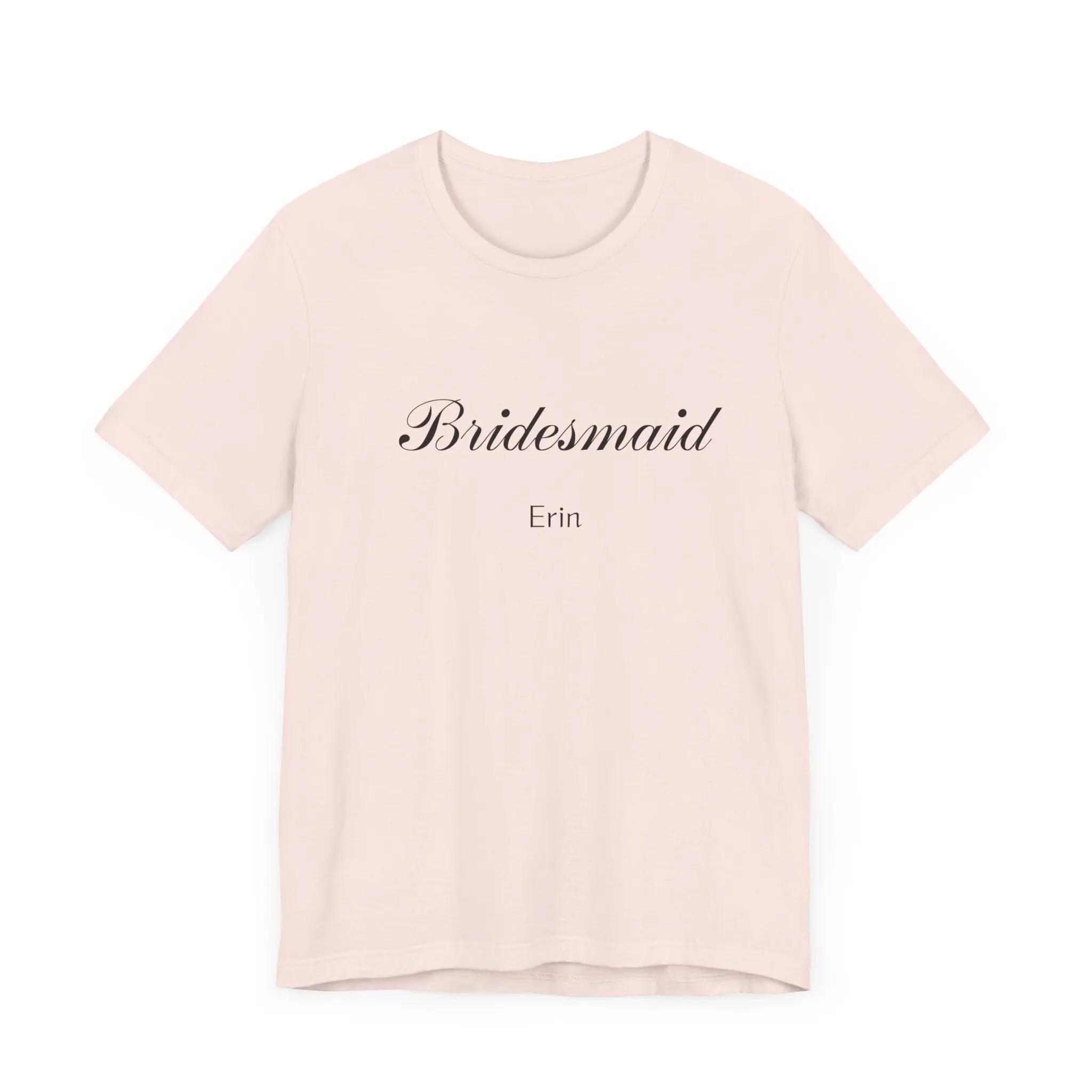 Personalized t-shirt for bridesmaids  Pastel colored for wedding shower favors individual gift souveneir