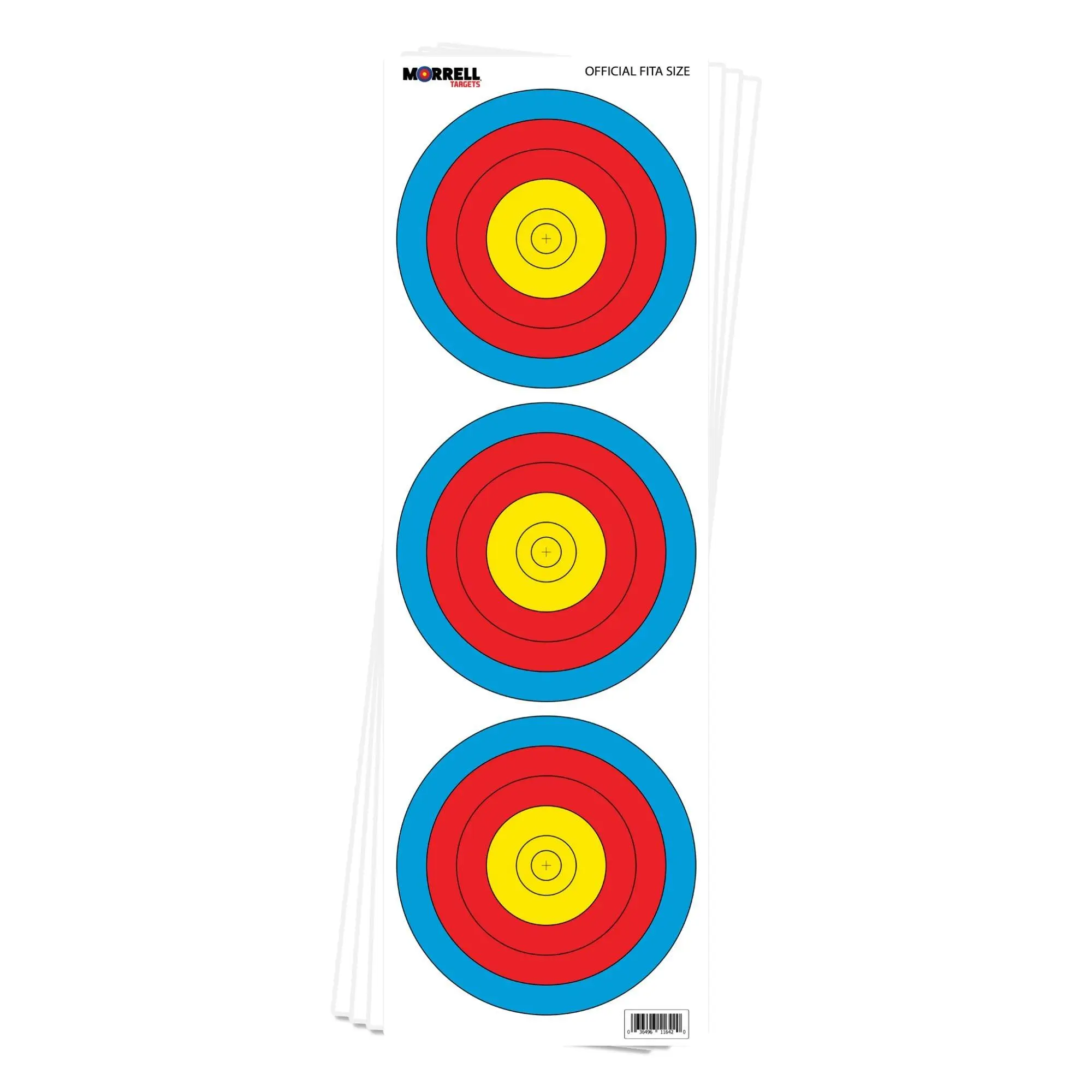 Morrell FITA Recurve Bullseye Paper Face Shooting Targets, 17x17-in., 100 Count
