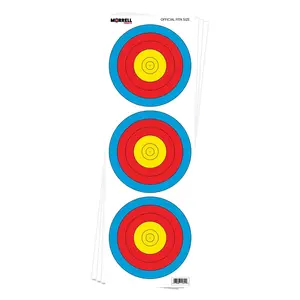 Morrell FITA Recurve Bullseye Paper Face Shooting Targets, 17x17-in., 100 Count