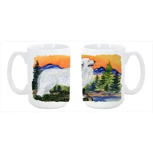212 MAIN Great Pyrenees 15oz Ceramic Mug - Reusable Coffee & Tea Drinkware, Dishwasher-Washable, Microwavable Kitchen Ceramic Mug, Ceramic Mugs