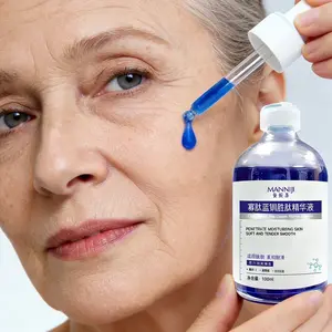 Blue copper peptide serum, containing oligopeptide copper peptides, niacinamide, and hyaluronic acid. It has a light, non-greasy texture, lifts and firms facial contours, provides rapid skin tightening, is an anti-aging skincare serum, significantly reduc