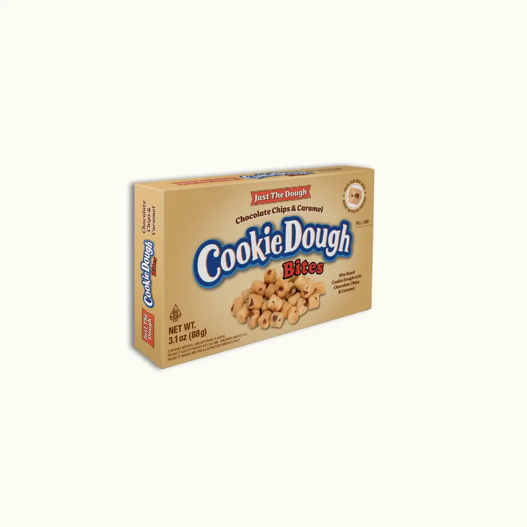 Cookie Dough Bites Dessert Snack - Edible Dough, Chocolate Chip, Caramel, Sugar, Vegetable & Cocoa Infused - 3.1 oz