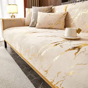 Luxury Gold Foil Stamping Sofa Cushion, Dust-Proof and Non-Slip, Hand Washable and, Pet-Friendly, All Season Use