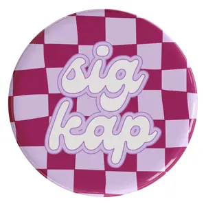 Sigma Kappa Checker Sorority Button