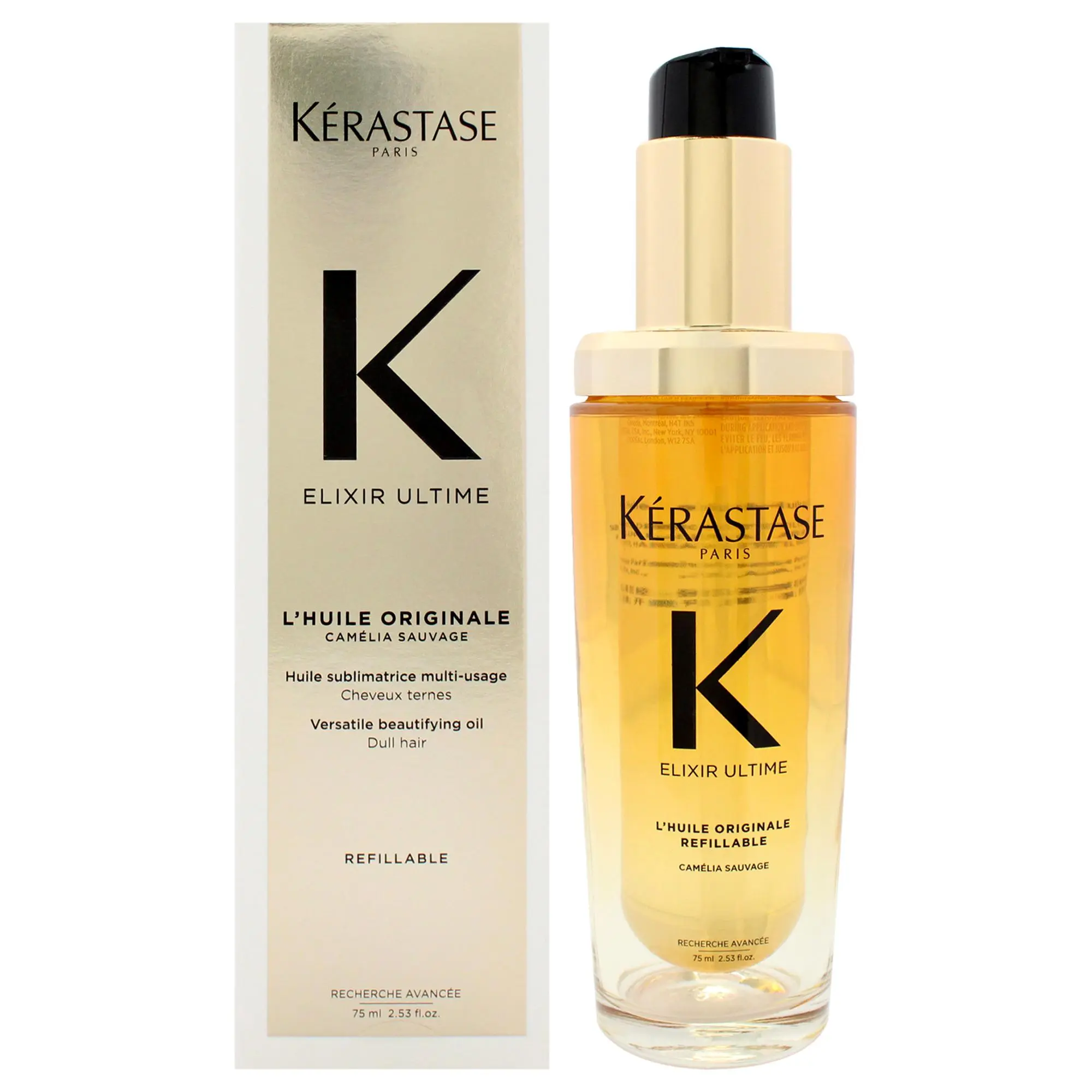 Elixir K Ultime Versatile Beautifying Oil by Kerastase for Women - 2.53 oz Oil (Refillable) Elixir K Ultime Versatile Beautifying Oil by Kerastase for Women - 2.53 oz Oil (Refillable)