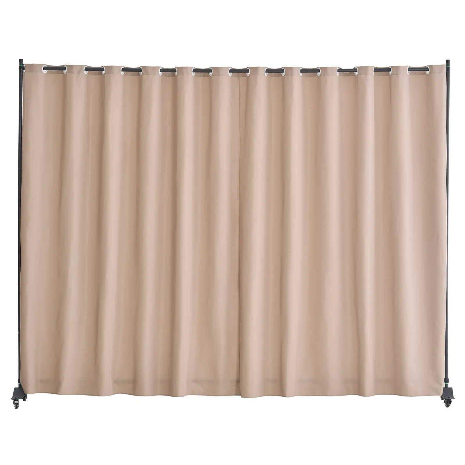 【SummerFinds】VEVOR Room Divider, Portable Panel Room Divider with Wheels Curtain Divider Stand, Freestanding Room Divider Privacy Screen for Office, Bedroom, Dining Room, Study, Brown