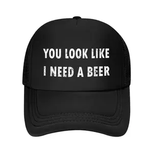 You Look Like I Need A Beer Print Baseball Cap Funny Drinking Print Baseball Cap Print Baseball Cap