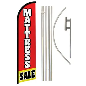 Mattress Sale Windless Banner Flag & Pole Kit