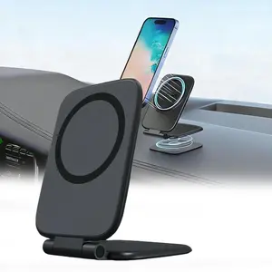 Car Phone Mount 2026 New Model Automotive Foldable Magnetic Navigation Tesla Vehicle Universal Anti-Vibration Holder for Stable Driving