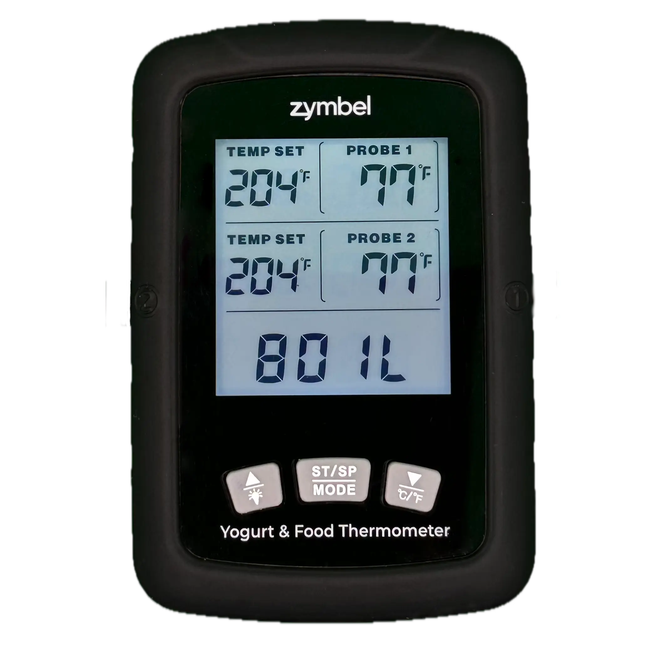 Zymbel Yogurt & Meat Thermometer with Milk Boil and Cool Alerts, Dual Probes, Cooking Timer, Grill, Oven and Homemade Yogurt Temperature Monitor