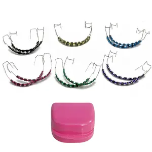 Metal Upper + Lower Tooth Ring+Box Combination Set with Hook,TemporaryColorful Tooth Shape Decoration Set, Suitablfor Tooth Model Accessones Cute ToothShape Shape-Chrstmas,Halloween,Thanksgiving,EasterDecorations,regular tie regular