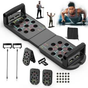 Push Up Board and Push Up Bar Home Gym Essentials Foldable Multi Angle Push Up System for Home Workout Chest Shoulder Arms Training