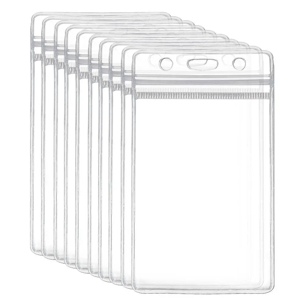 Clear ID Badge Holder, 10pcs Waterproof ID Card Holder, Identification Badges & Supplies for Office Use