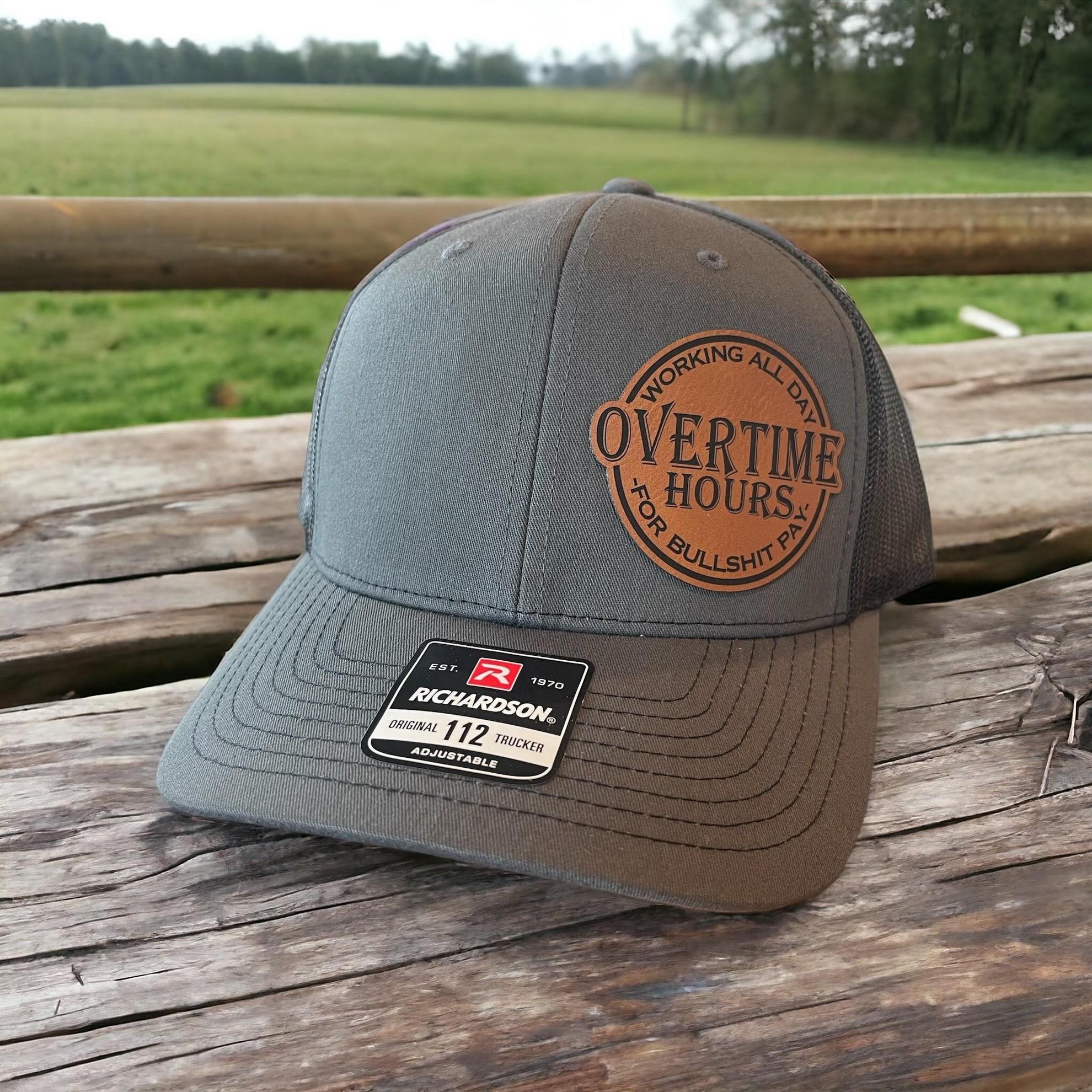 [SALE 50%]  Bu.sc.h Light Matters BLM Hat - I Hate Pulling Out Leather Patch Trucker Hat - Richardson 112 Mesh Back Cap - Fishing & Boating Gifts for Men