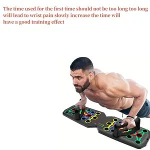 Upgraded Push Up Board Set - Portable Home Gym, Fold-Flat Home Workout Equipment with Ergonomic Handles, Non-Slip Bases, Strength Training Equipment for Heavy Users’ Chest & Abdominal Training