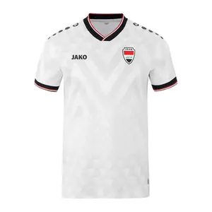 Men's 2026 Iraq WCup JAKO White Retro Football Jersey - Professional Athletic Soccer Top, Streetwear Sports Kit