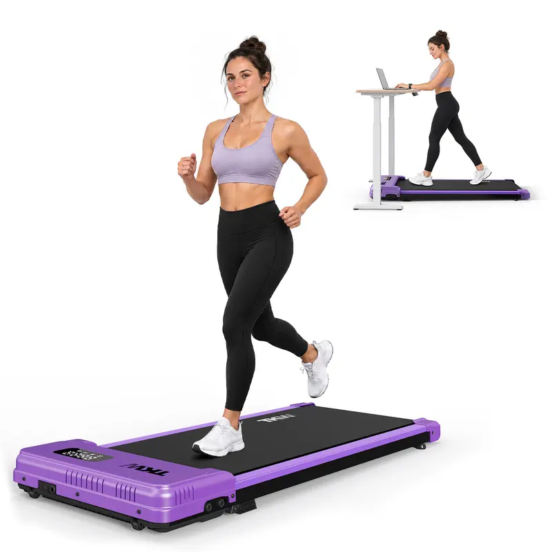 Portable Indoor Mini Motorized Walking Pad Treadmill - Unisex Home Workout Machine, Smart Control Workout Equipment with Remote Control, LED Display for Fitness