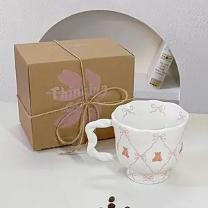 Creative Home Water Cup, Bear Tea Cup, Office Cute Lady Highball Glass, Cartoon Breakfast Cup, Fun and Stylish Drinkware