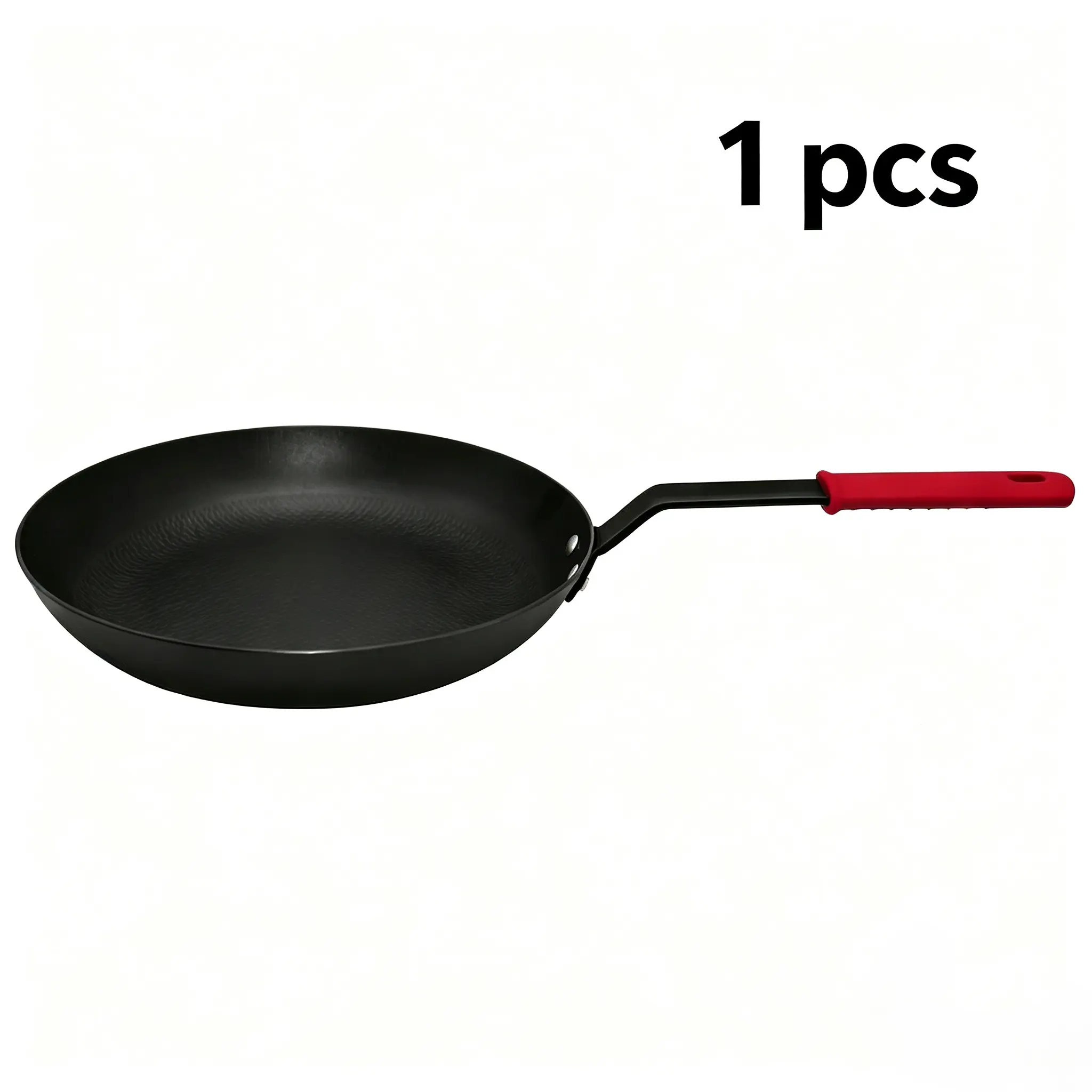 12-Inch Premium Non-Stick Cast Iron Wok-Shape Stir Fry Pan (1-Pack) with Heat-Resistant Silicone Handle, Compatible with Gas, Induction, Electric & Halogen Stoves, Easy-to-Clean Home Kitchen Cookware