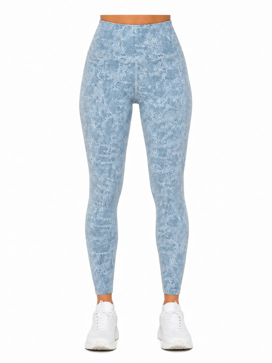 Scorpio Sol Women’s Vinyasa High-Waist Leggings – Sky Blue Acid Tie-Dye – XS