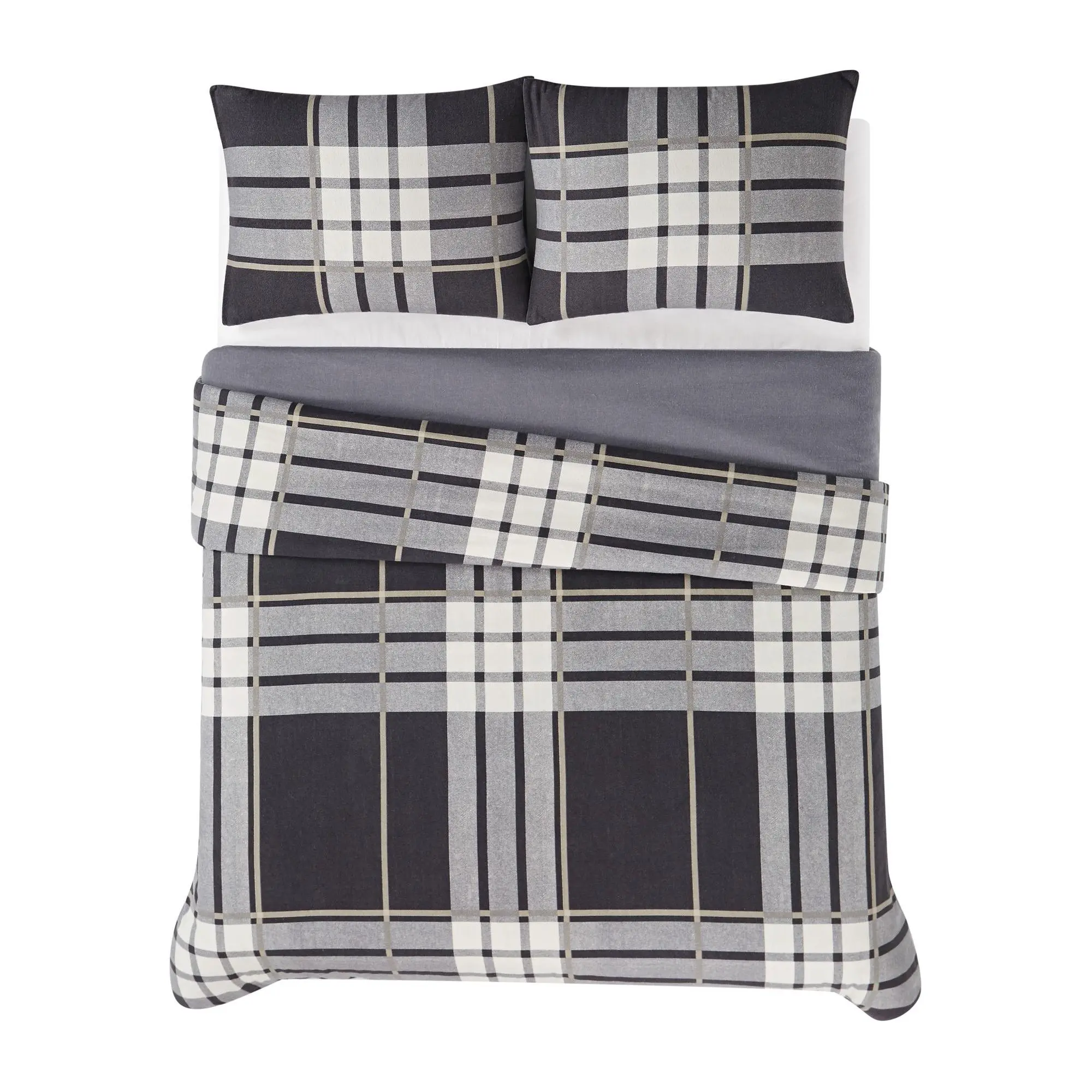 Truly Soft Milo Plaid King 3 Piece Flannel Comforter Set Truly Soft Milo Plaid King 3 Piece Flannel Comforter Set
