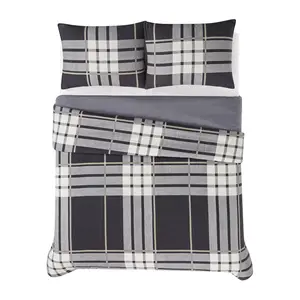 Truly Soft Milo Plaid King 3 Piece Flannel Comforter Set