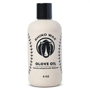 Rhino Wax - Baseball Glove Oil 8 oz - Softens and Hydrates Leather Fibers - Improves Mitt Flexibility and Performance