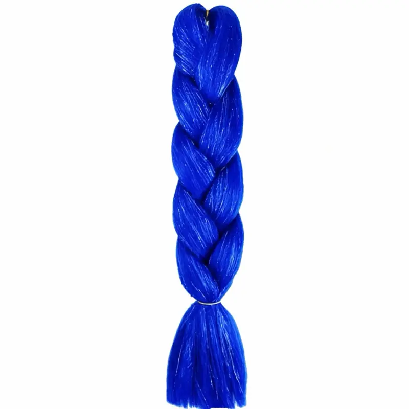 Glitter Braiding Hair- Blue Blush