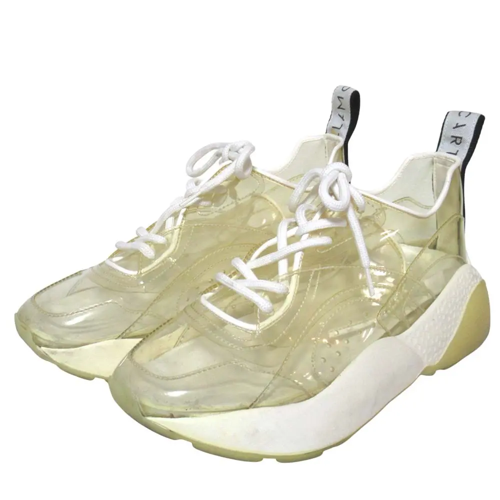 Pre-owned Stella McCartney Rubber Small Leather Goods Eclipse Clear Platform Sneakers