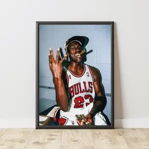 [SALE UP TO 43%] Michael Jordan Poster, Basketball Legend Wall Art, Classic Sports Print for Game Room or Office, Motivational Decor for Athletes and Fans [UNFRAMED]