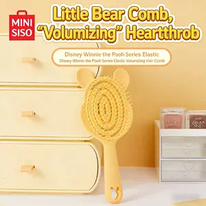 Disney Winnie the Pooh Series Elastic Fluffy Bone Comb – Cute Collectible Hairbrush, Perfect Gift for Fans, Portable & Gentle on Hair