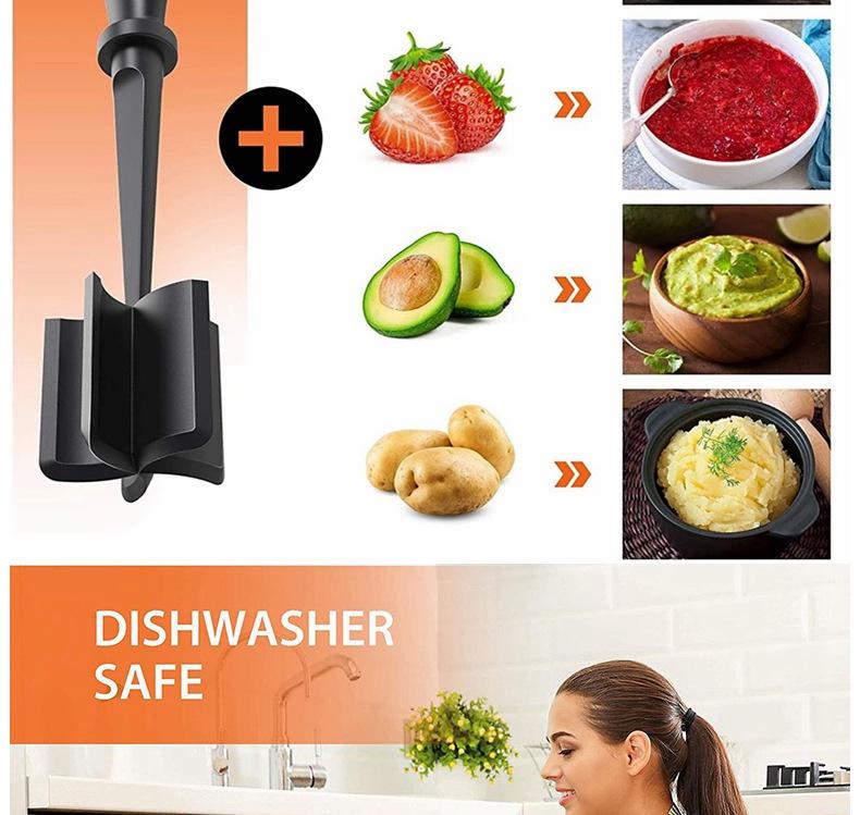 Meat Chopper, Multifunctional Heat Resistant Meat Masher for Hamburger Meat, Nylon Hamburger Chopper Utensil, Meat Ground, Non Stick Mix Chopper, Mix and Chop Meat Masher Tool