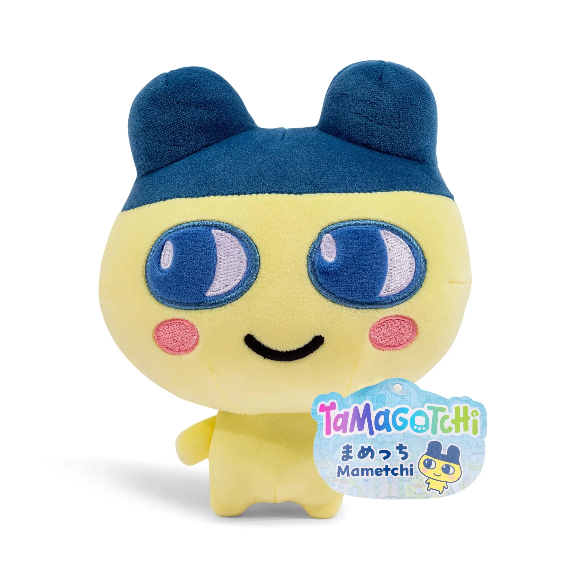 Tamagotchi Mametchi 6-Inch Collector Plush, Durable Soft Fluffy Velboa Fabric Plushies, Cute Collectibles, Soft Cuddly Gift for Tamagotchi Fans