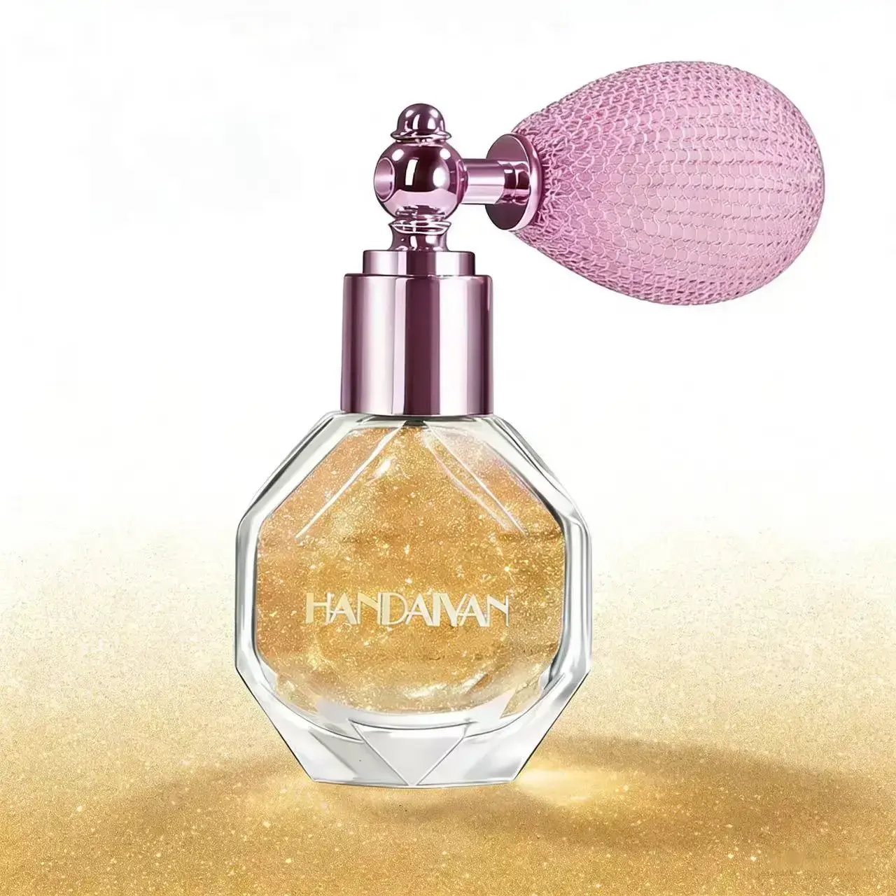 HANDAIYAN Body Glitter Powder Spray, Buildable Sparkle Long-Lasting Highlighter for Face, Body & Hair, Party Glamour Makeup Bronzer & Highlighter