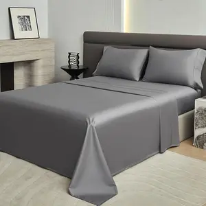 Sheet Set 800 Thread Count Long Staple Cotton Sateen Silky Soft Smooth Hotel Luxury 4 Piece Bed Sheets Set King Size, Deep Pocket up to 16"