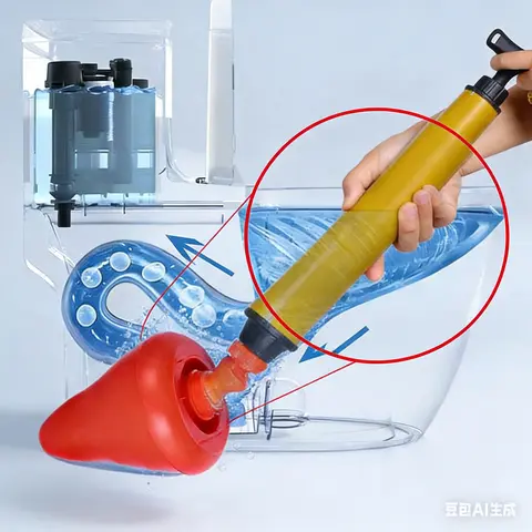 5th-Generation Metal-Upgrade Heavy-Duty Toilet Dredger Kit - ABS Plastic-Covered High-Pressure Rubber Plumbing Tool with Grip, 0-8 psi Power, Cleaning Function, Transparent Cover, Multi-Drain Use for Bathrooms, Prevents Blockages