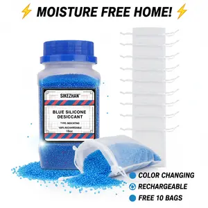 18oz Blue Color Changing Silicone Beads, Reusable Desiccant, Ideal for 3D Printing, Cameras, Electronics, Flowers, Jewelry Protection